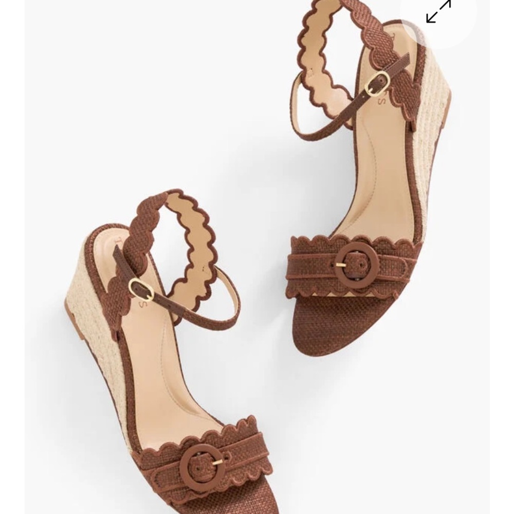 Talbots Royce Raffia Wedge Sandals